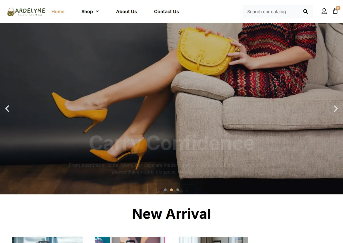 Store homepage