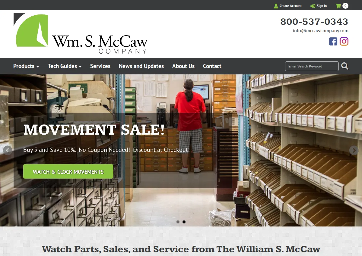 Store homepage