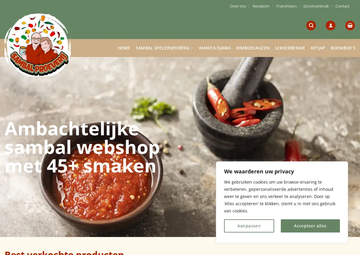 Store homepage