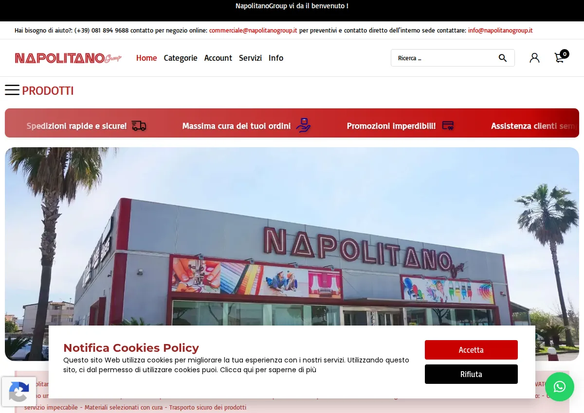 Store homepage