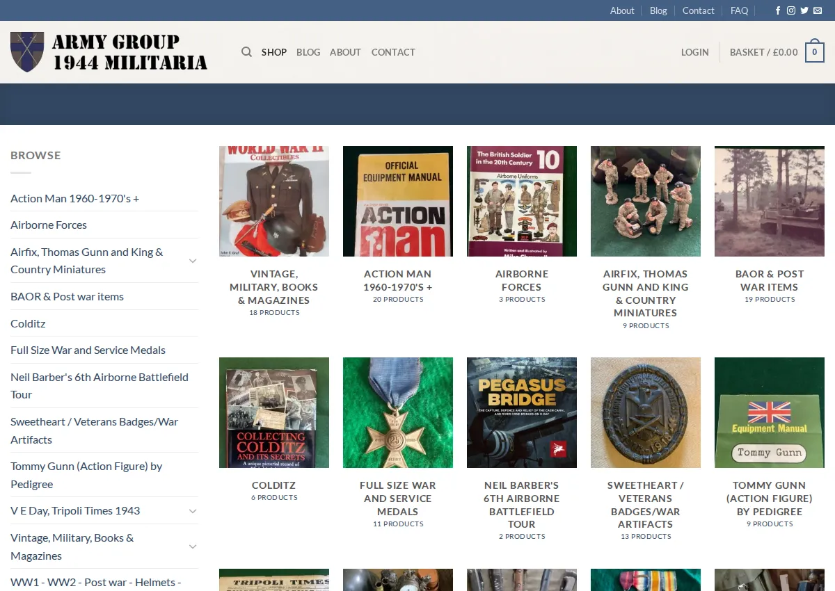 Store homepage