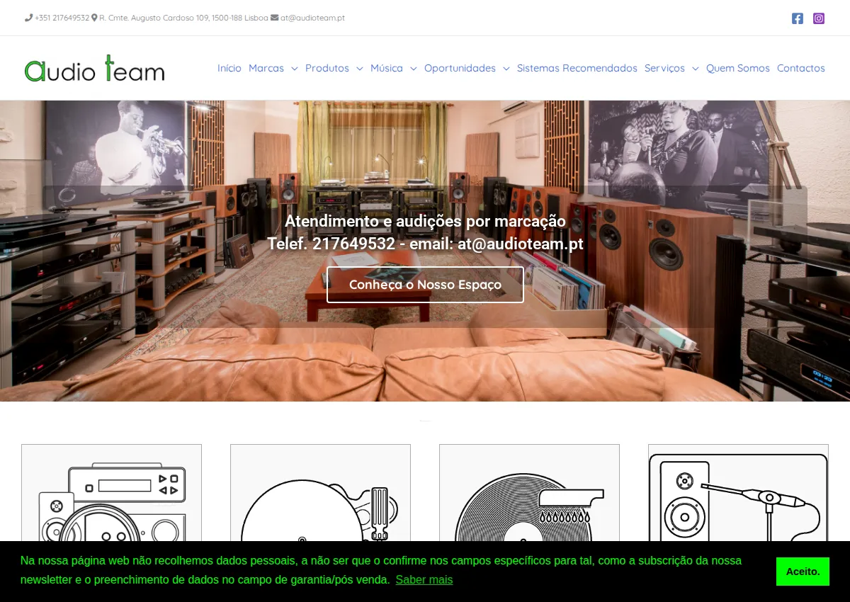 Store homepage