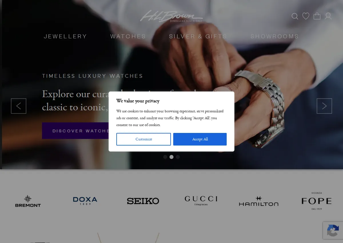 Store homepage
