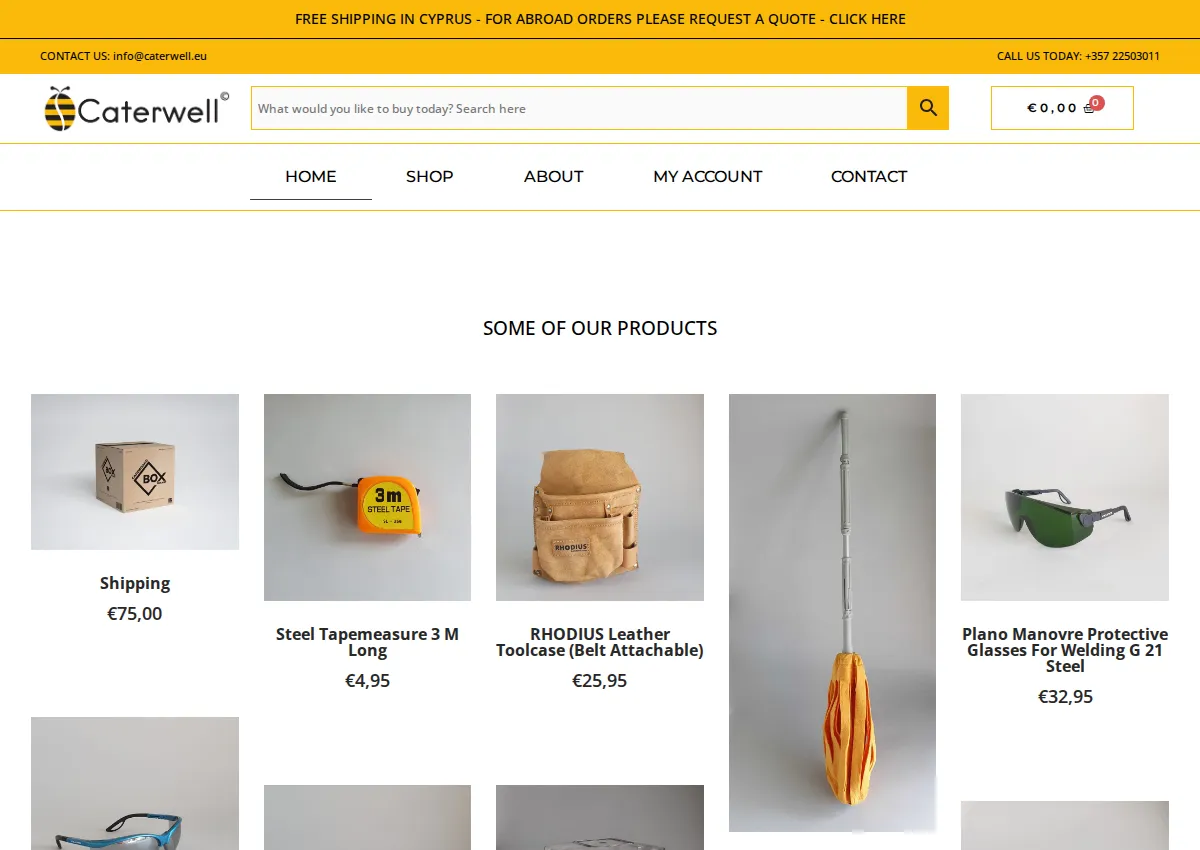 Store homepage