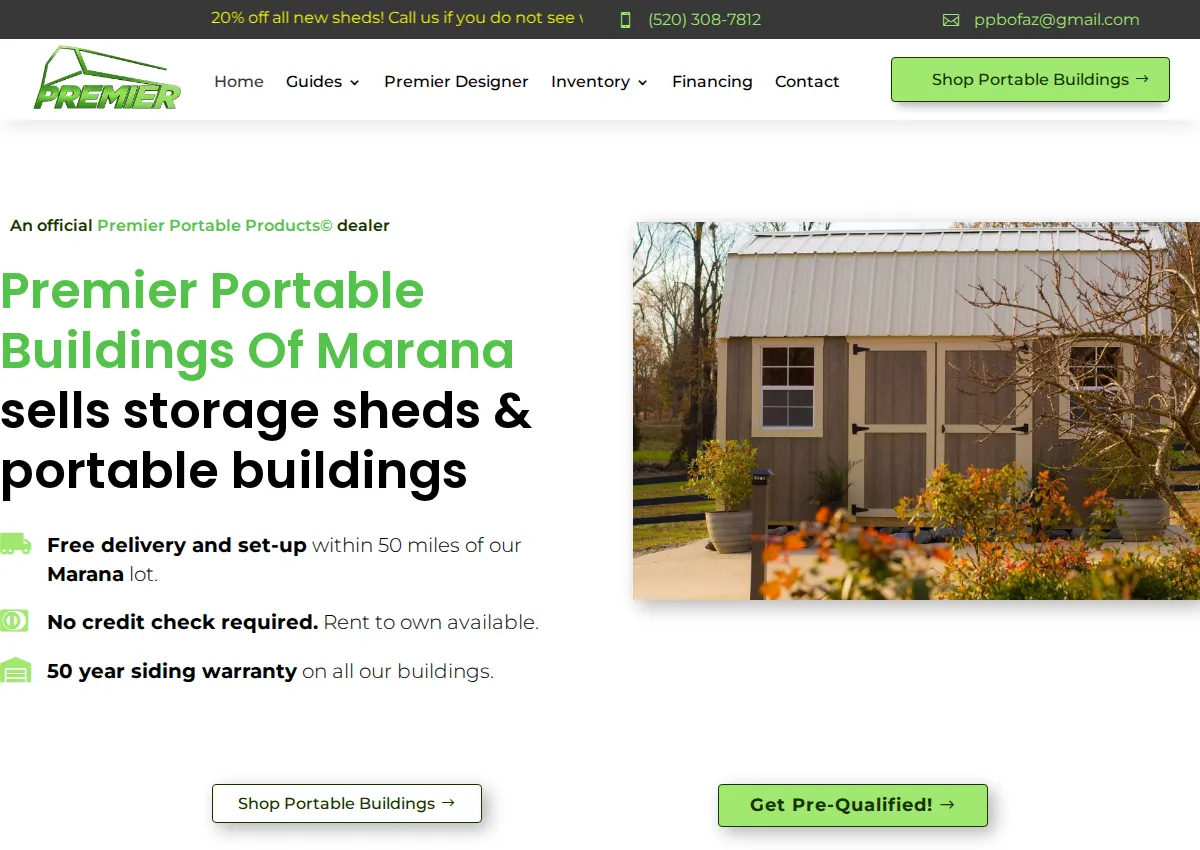 Store homepage