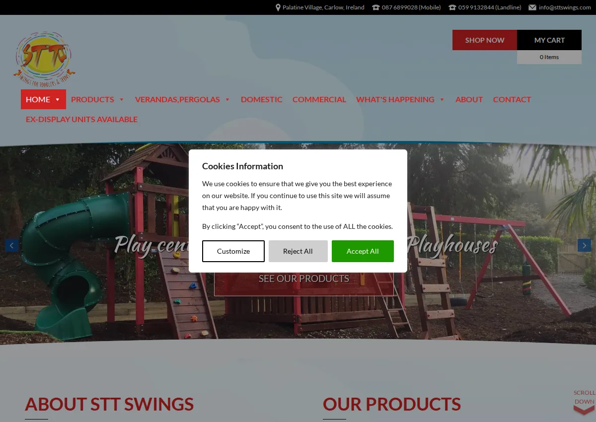 Store homepage