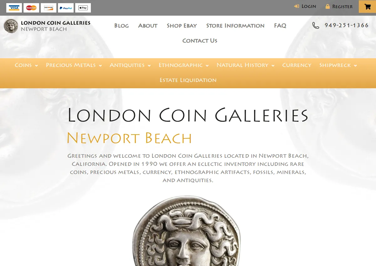 Store homepage