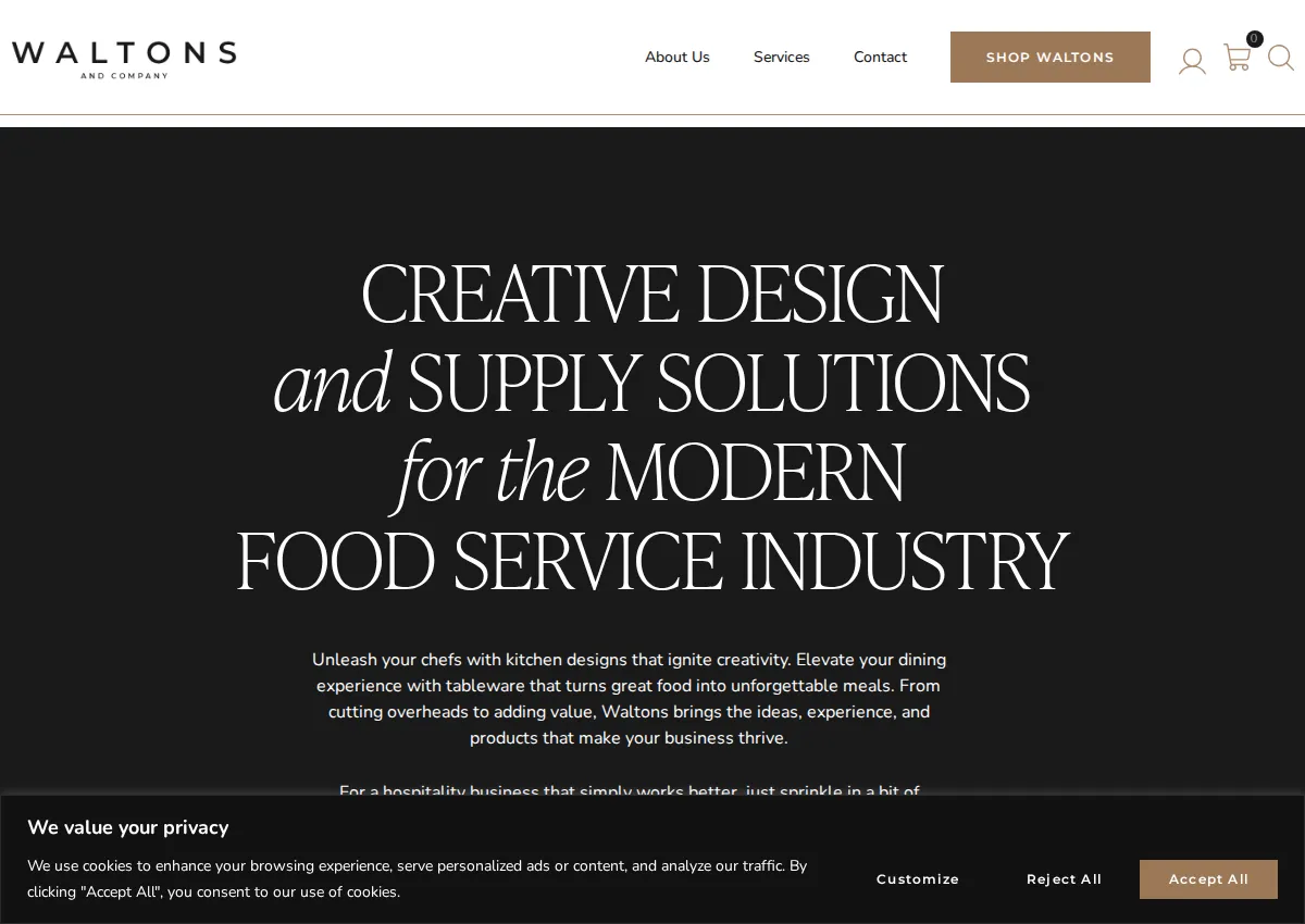 Store homepage
