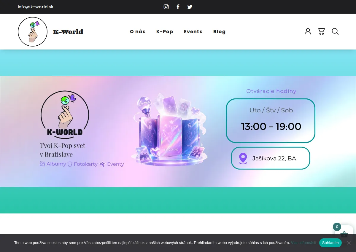 Store homepage
