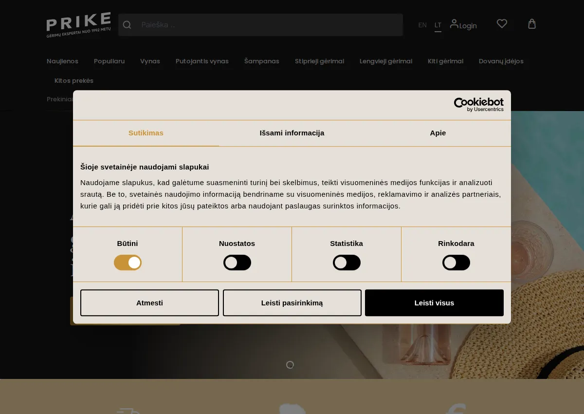 Store homepage