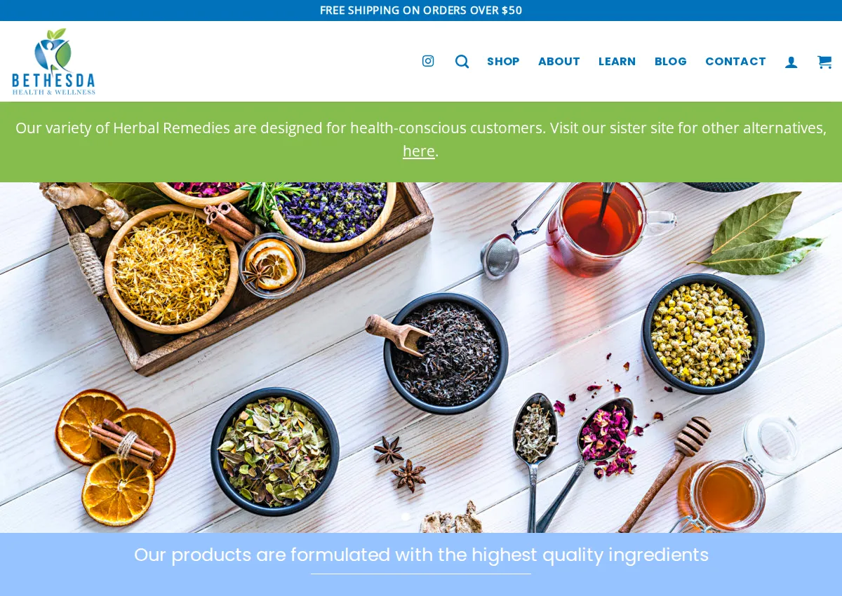Store homepage