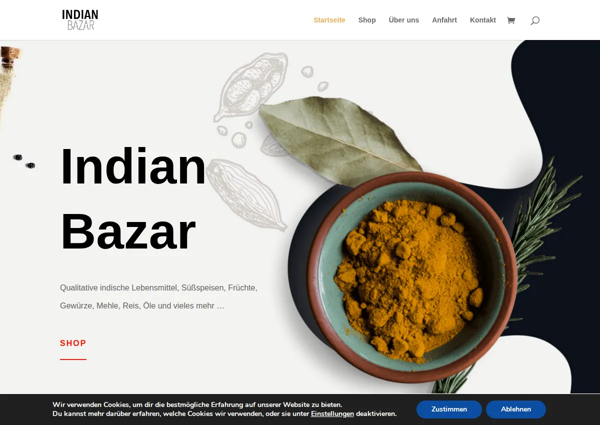 Store homepage