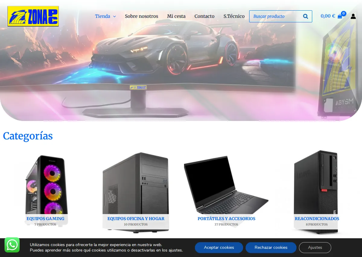 Store homepage