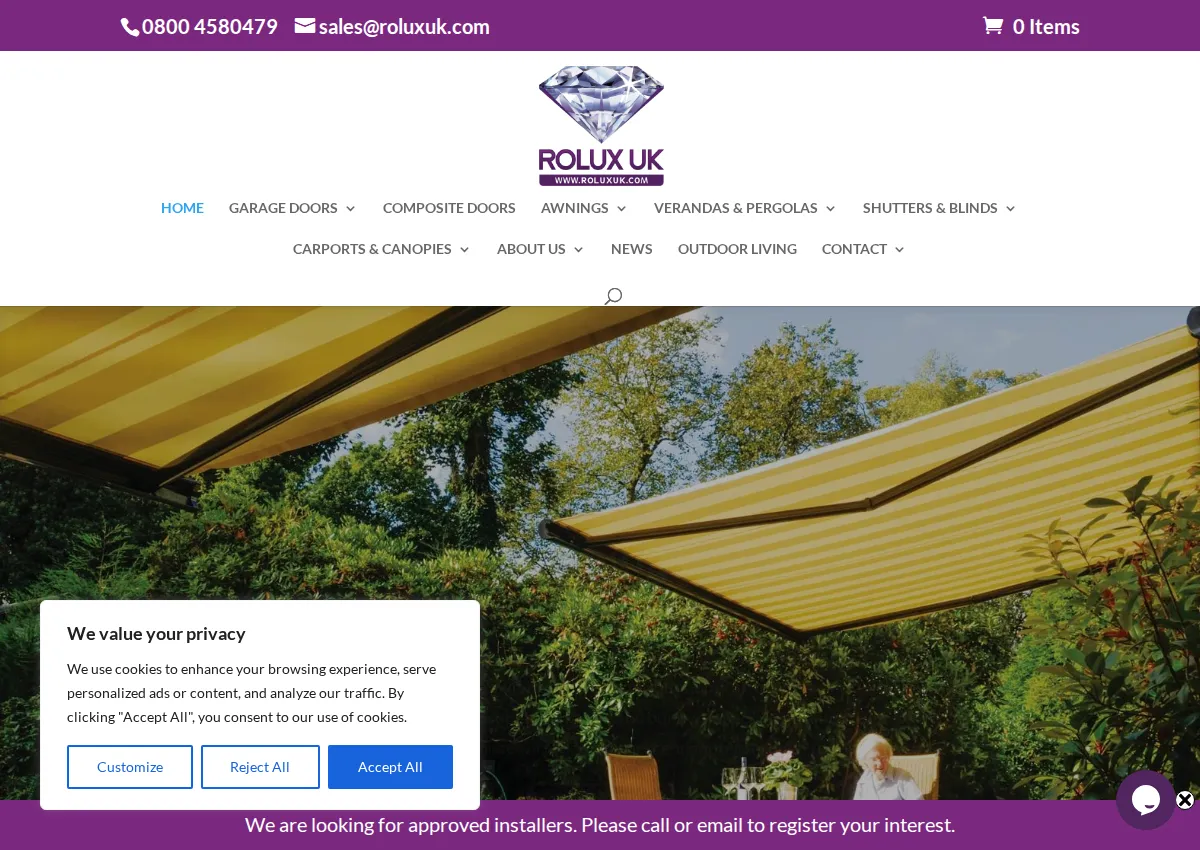 Store homepage