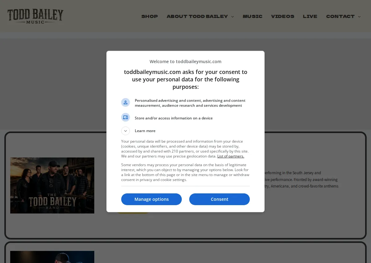 Store homepage