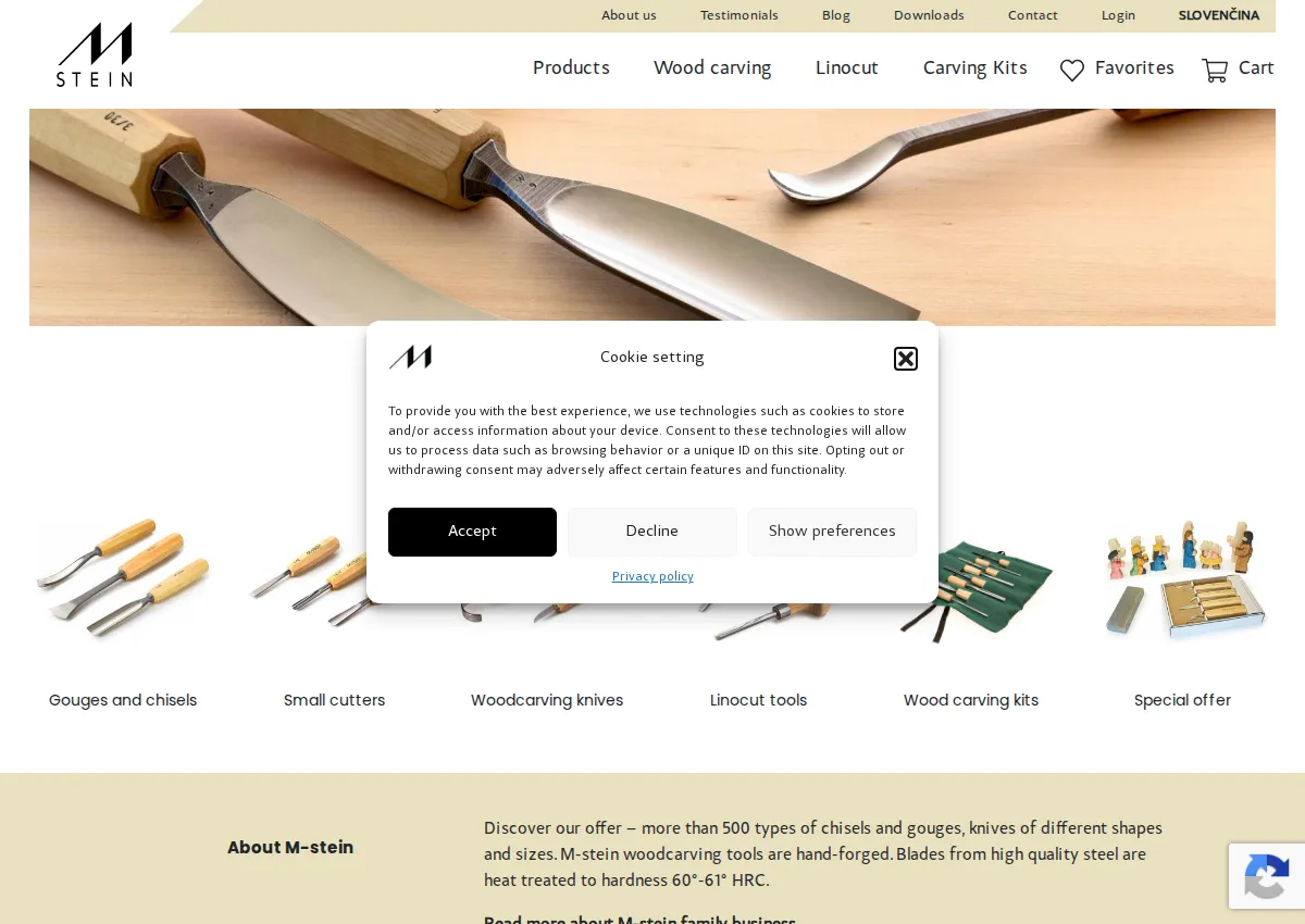 Store homepage