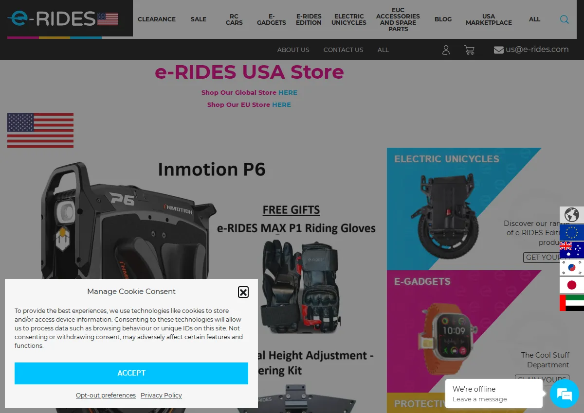 Store homepage