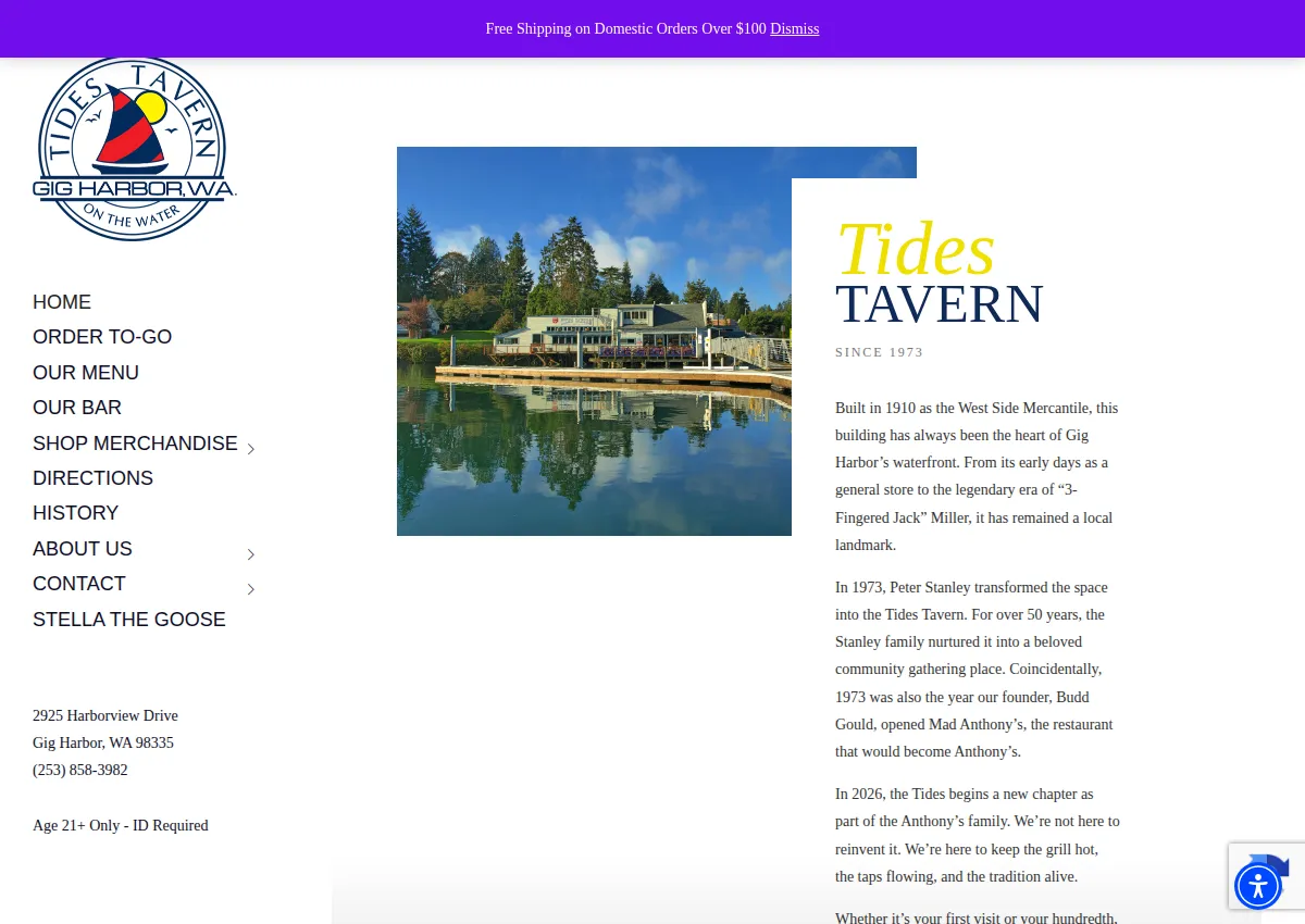 Store homepage