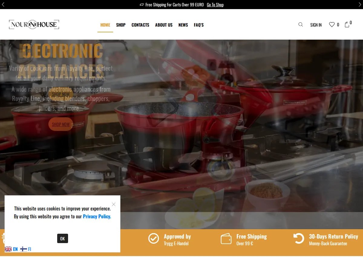Store homepage