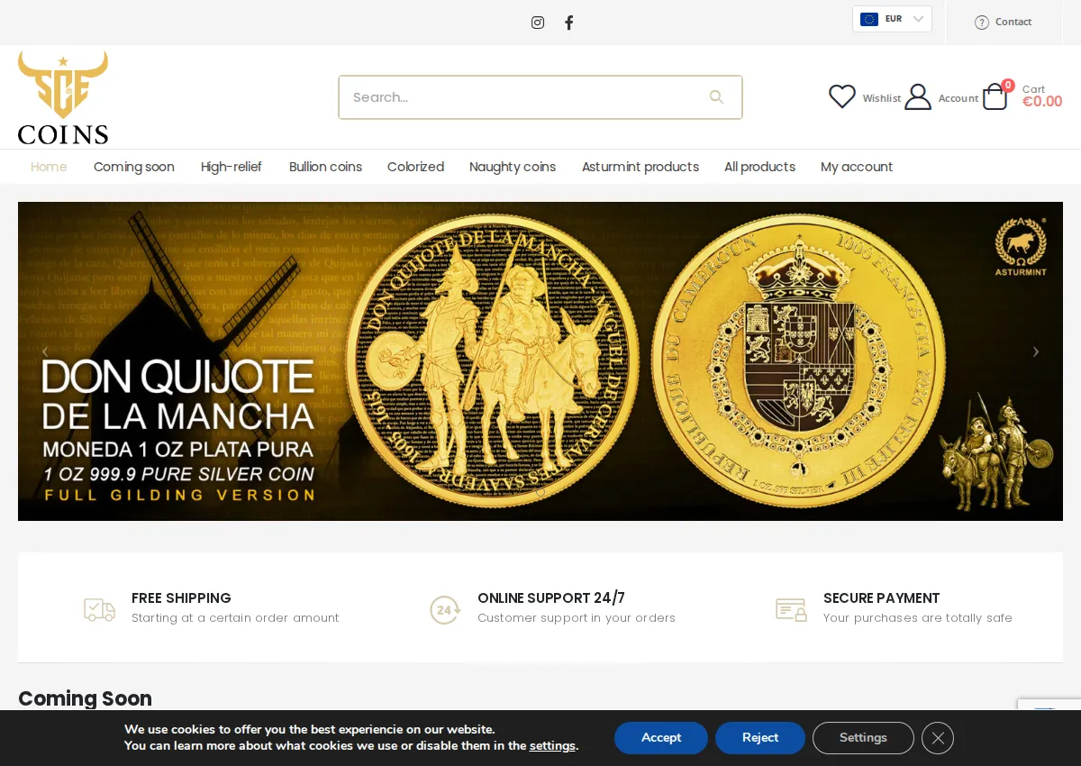 Store homepage