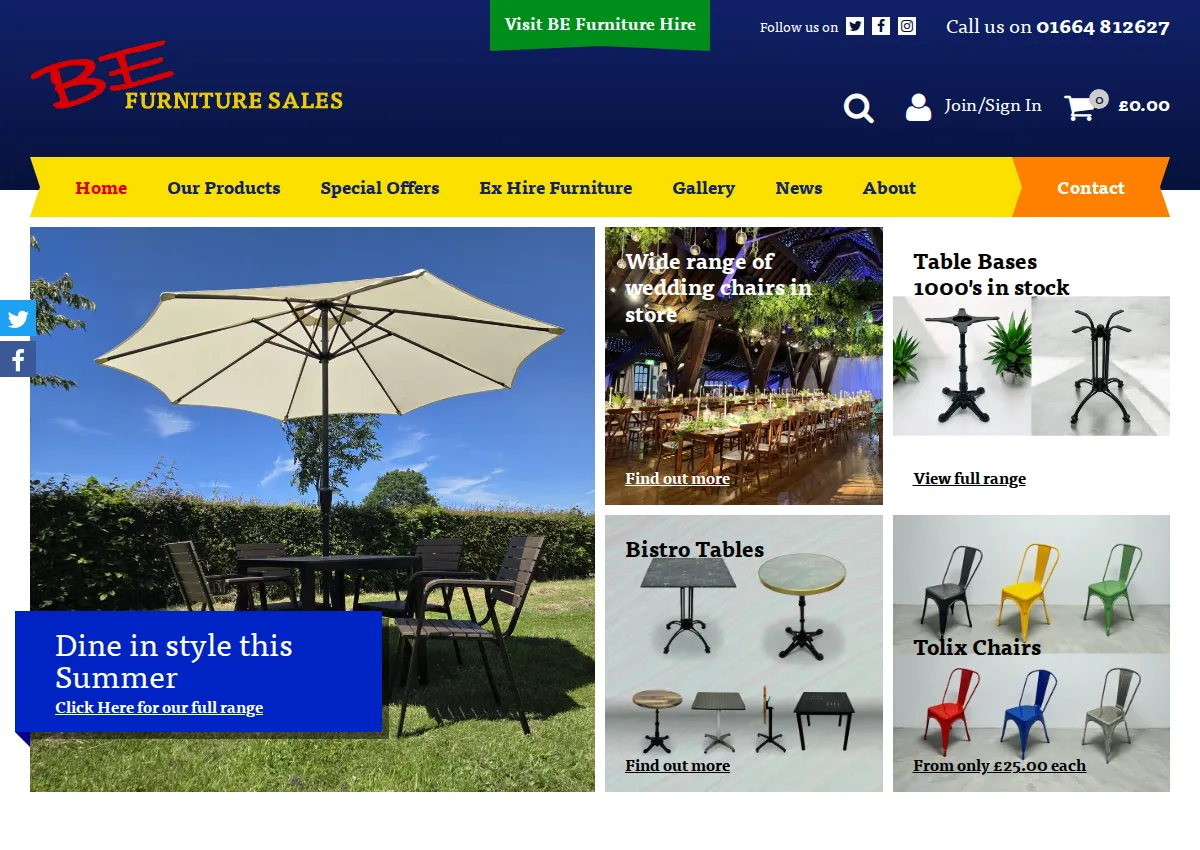 Store homepage
