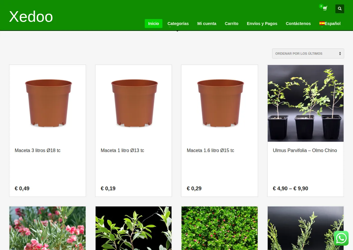 Store homepage