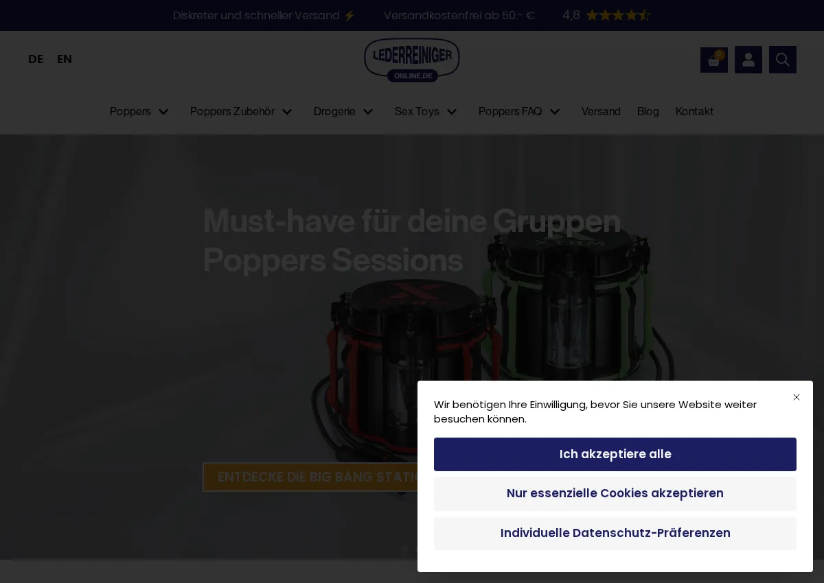 Store homepage