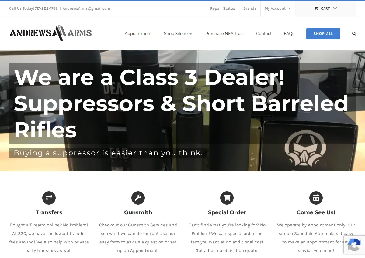 Store homepage
