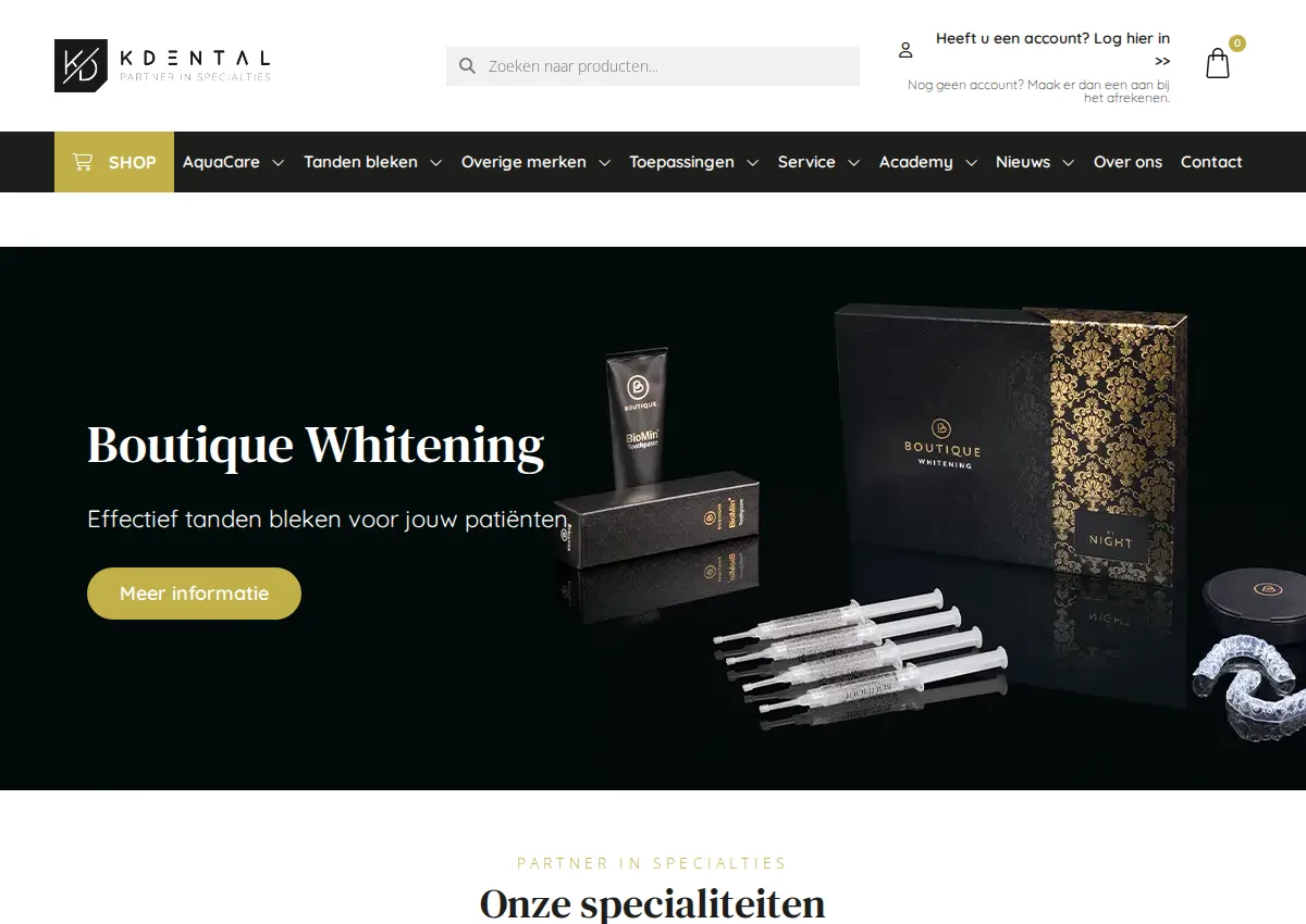 Store homepage