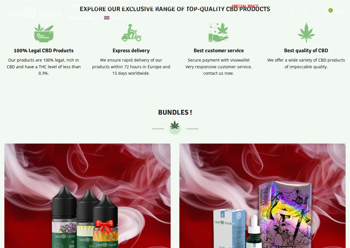 Store homepage
