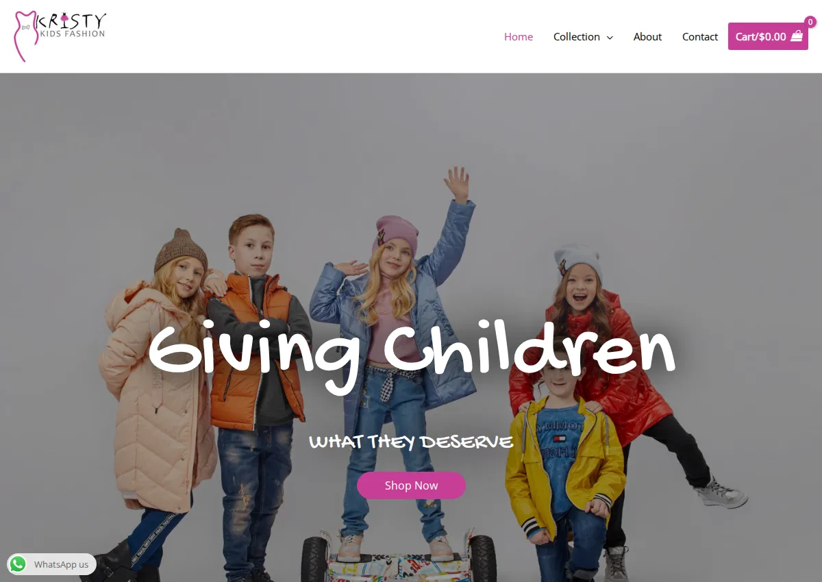 Store homepage