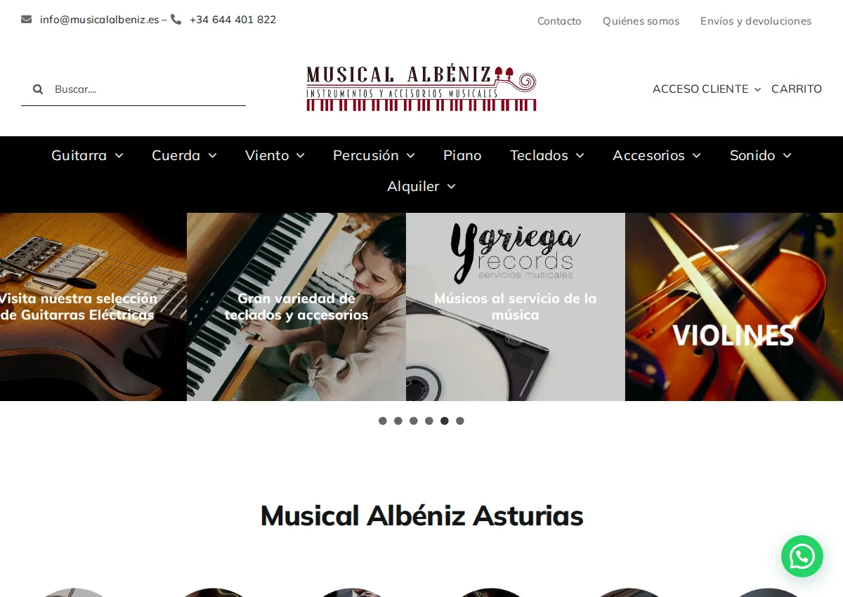 Store homepage
