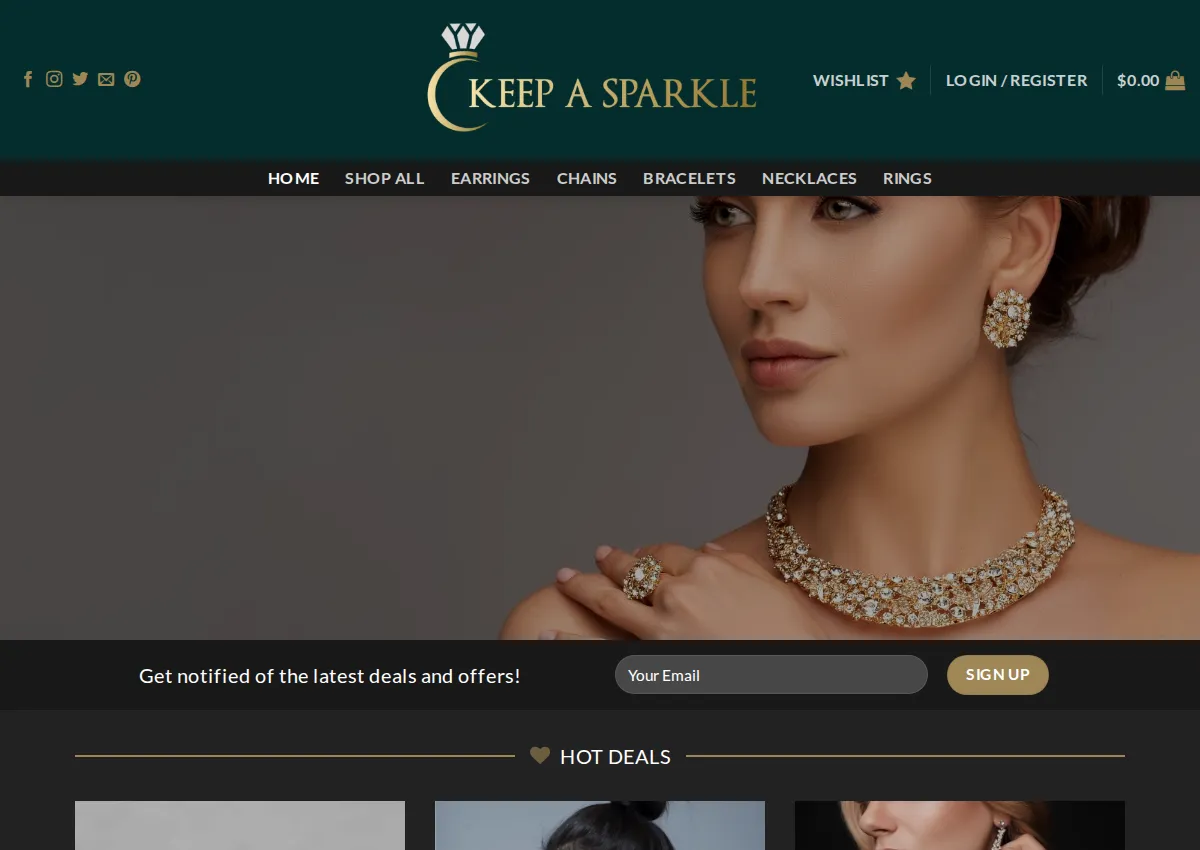Store homepage