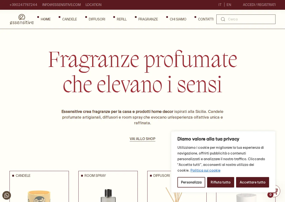 Store homepage