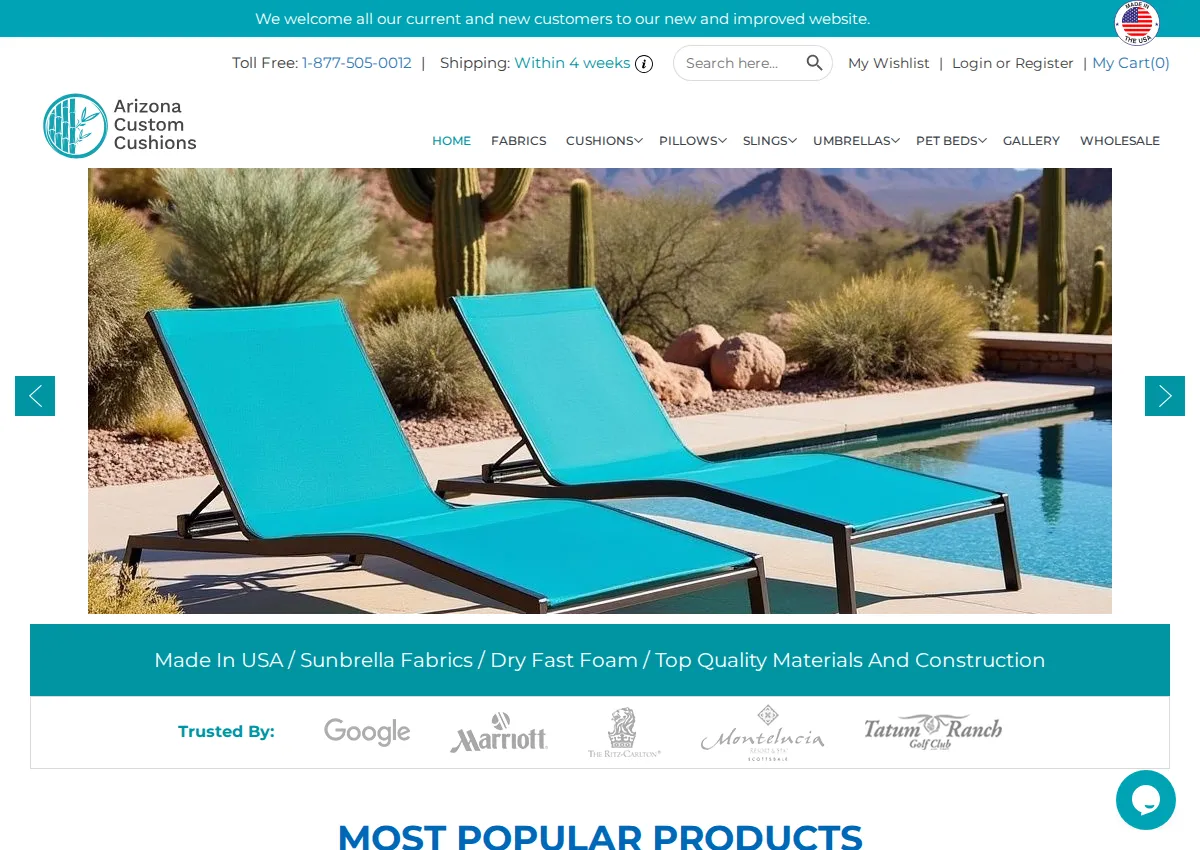 Store homepage
