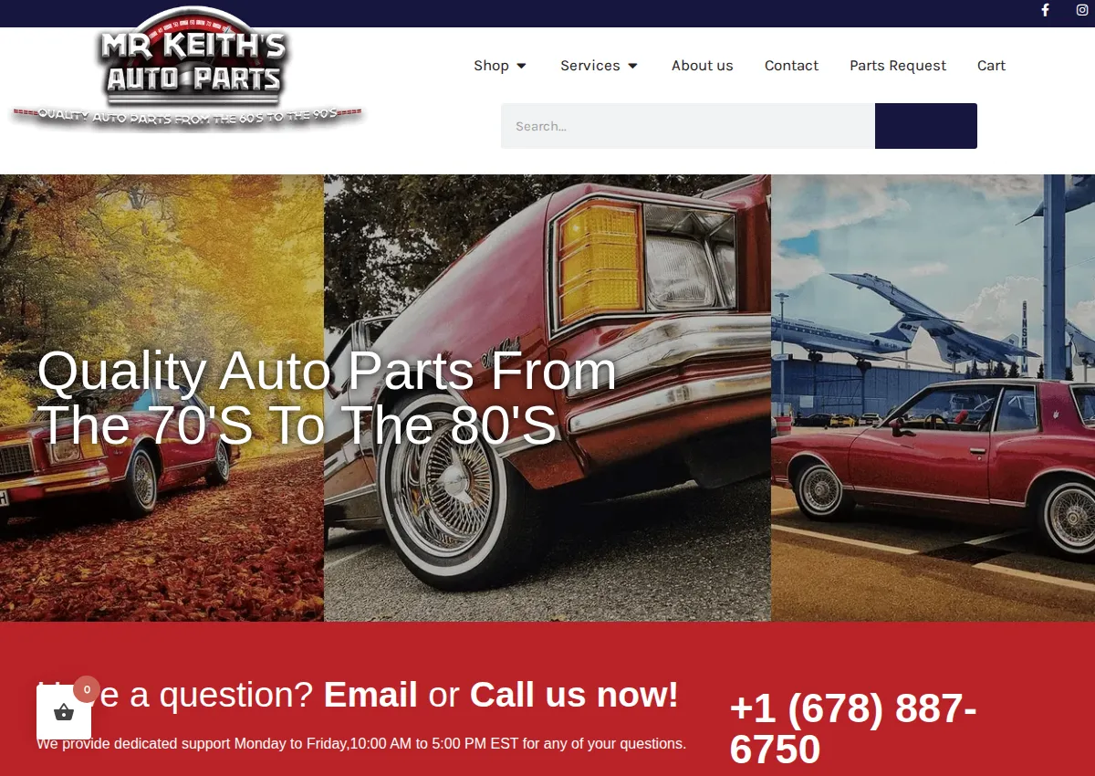 Store homepage