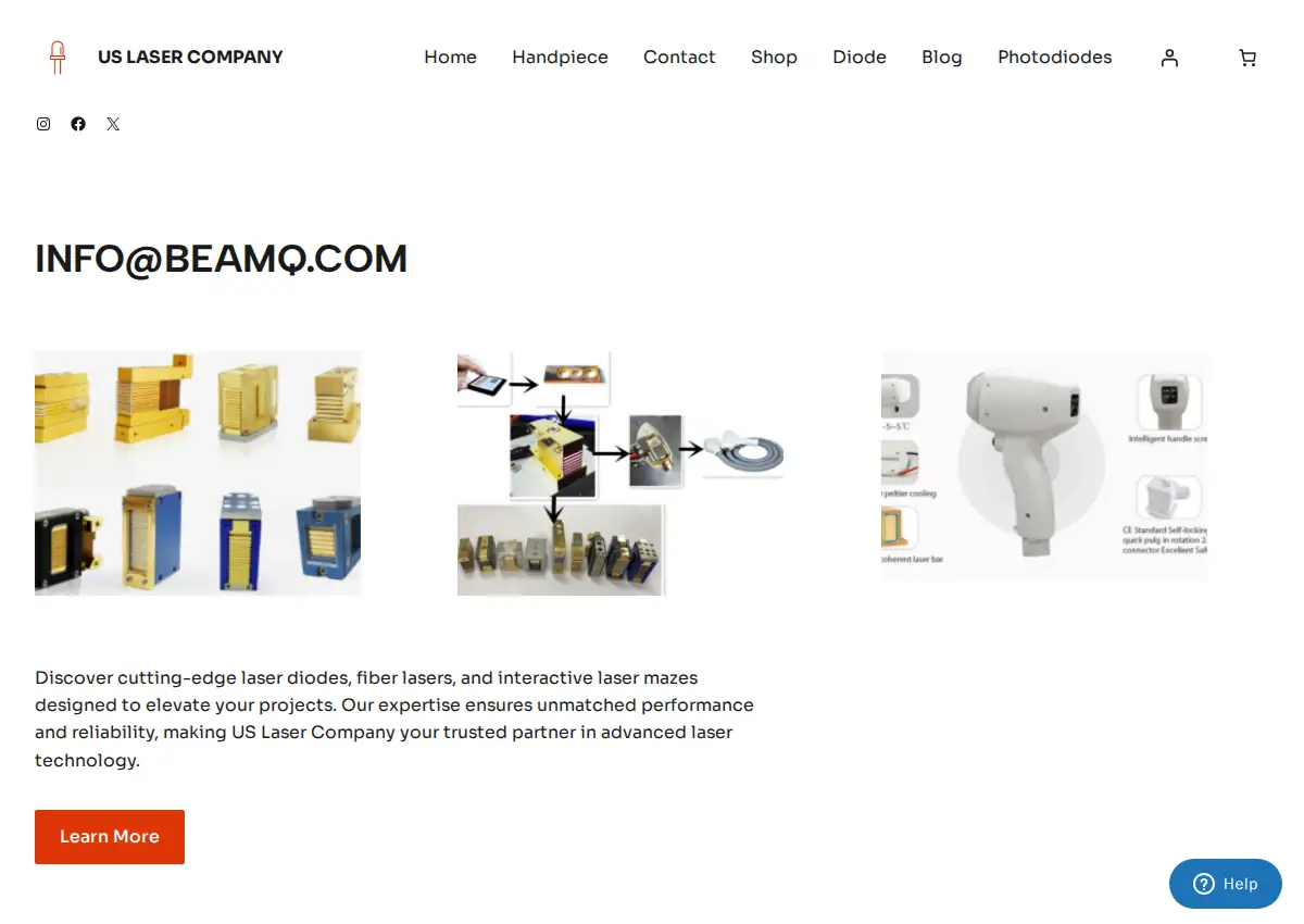 Store homepage