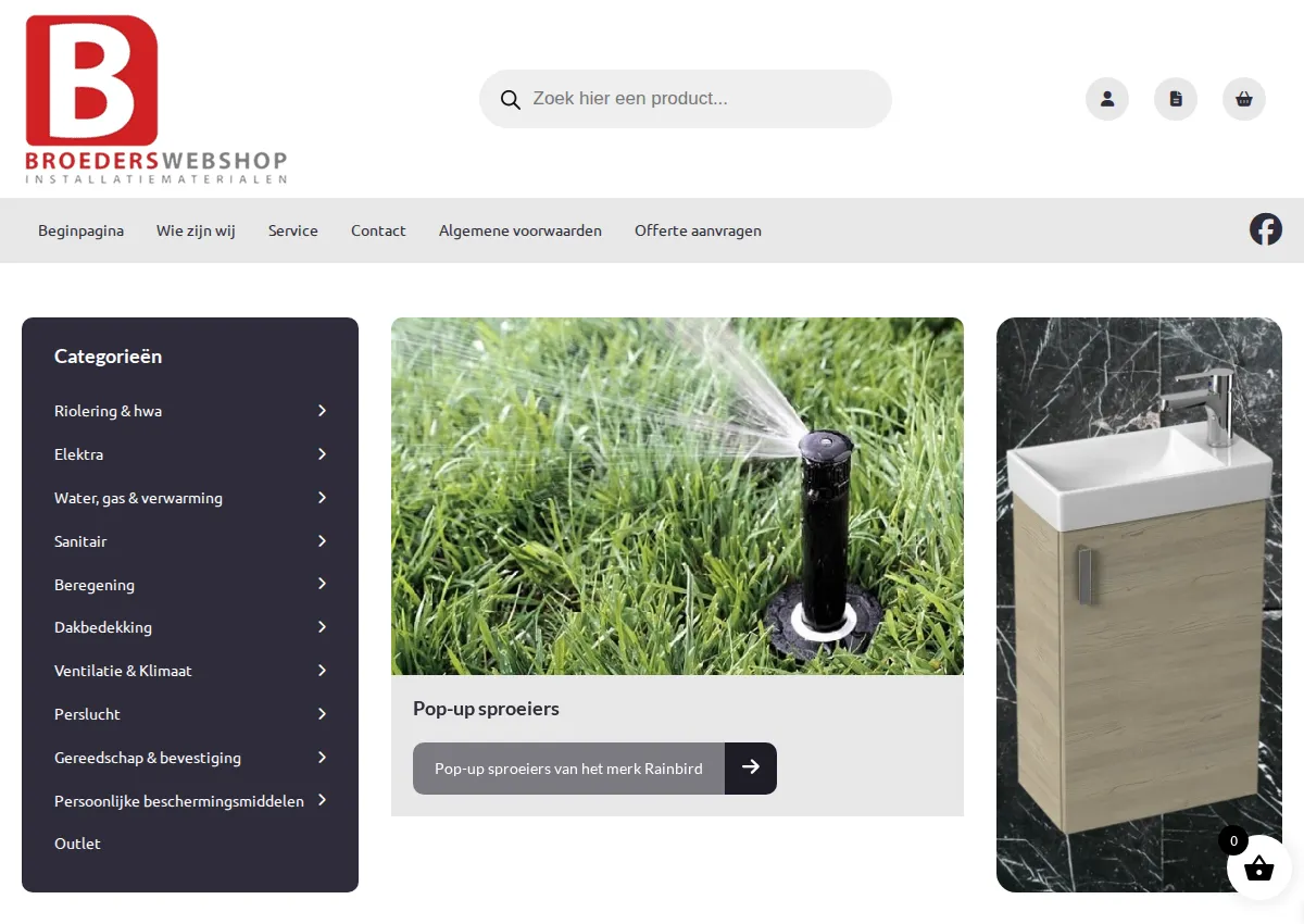 Store homepage