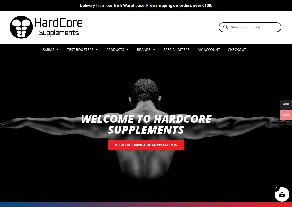 Store homepage