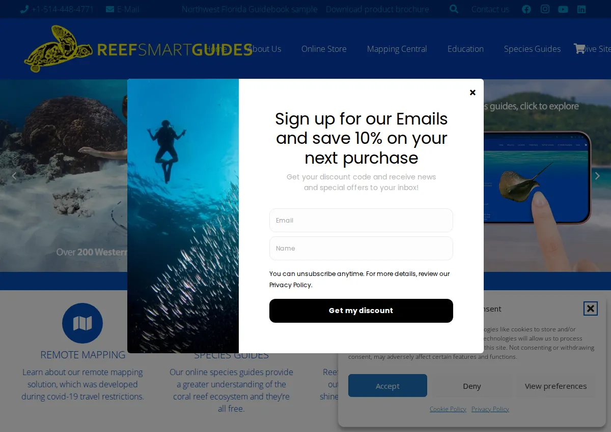 Store homepage