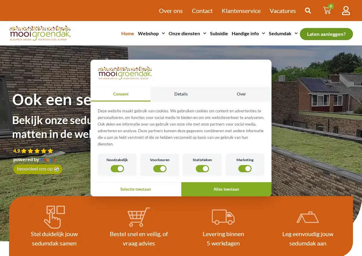 Store homepage