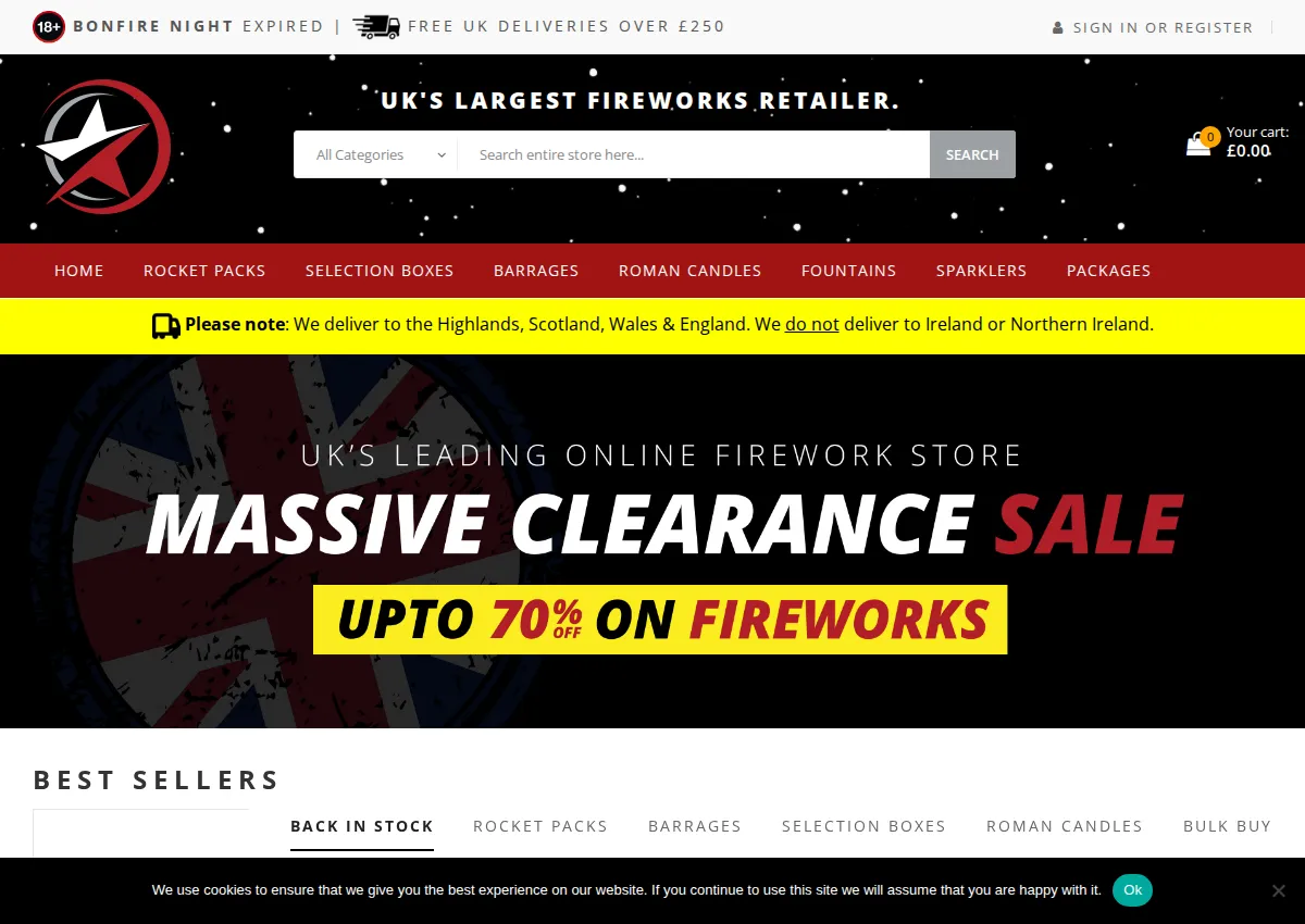 Store homepage