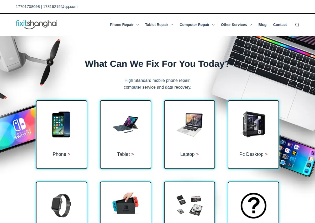 Store homepage