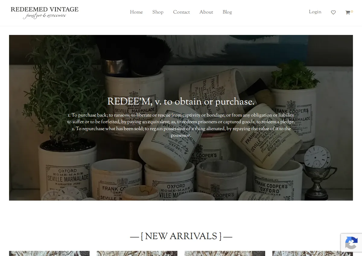 Store homepage