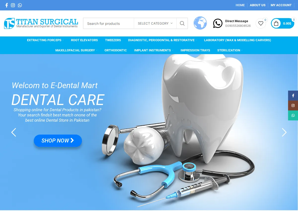 Store homepage