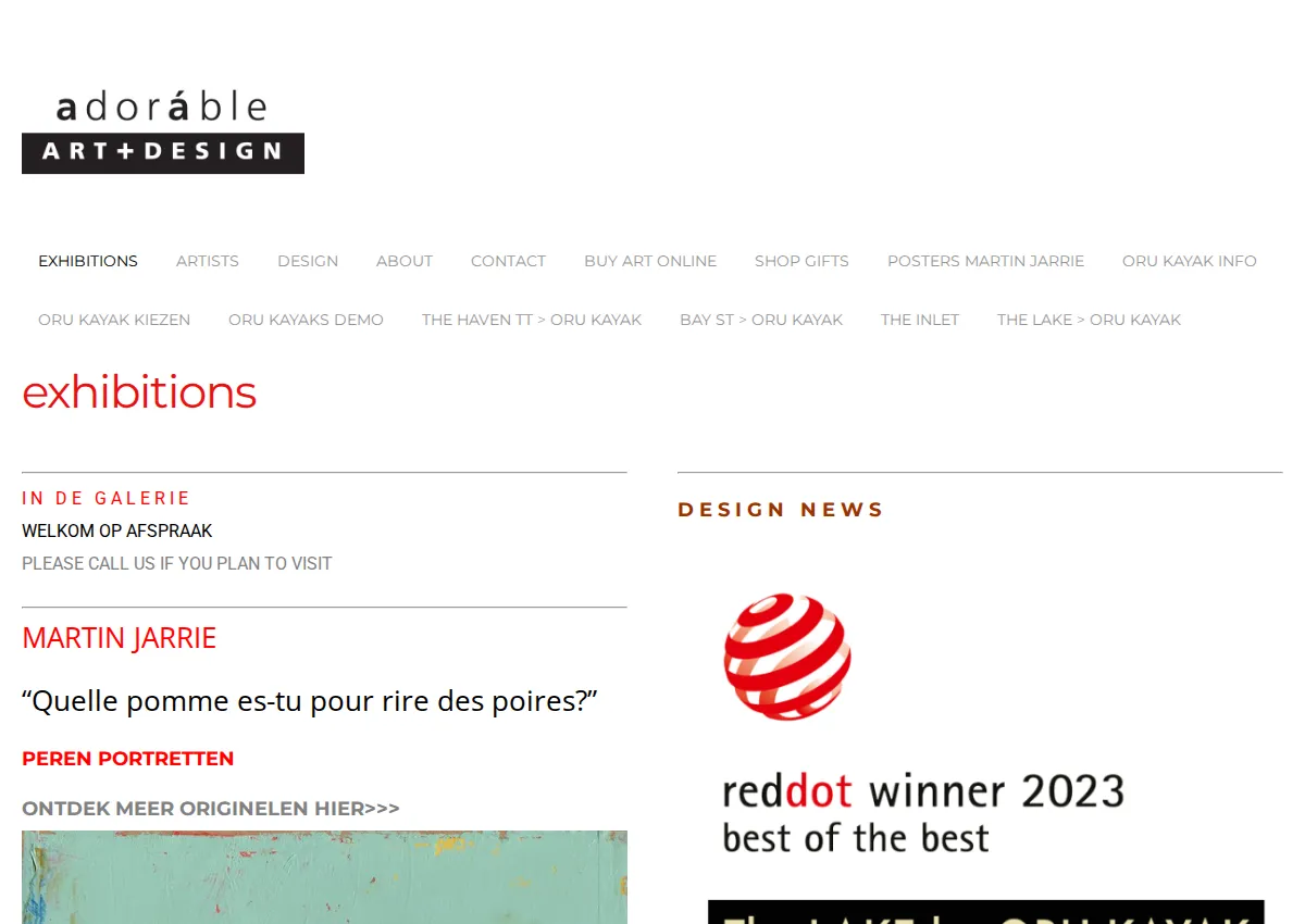 Store homepage