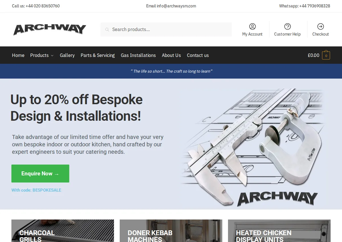 Store homepage