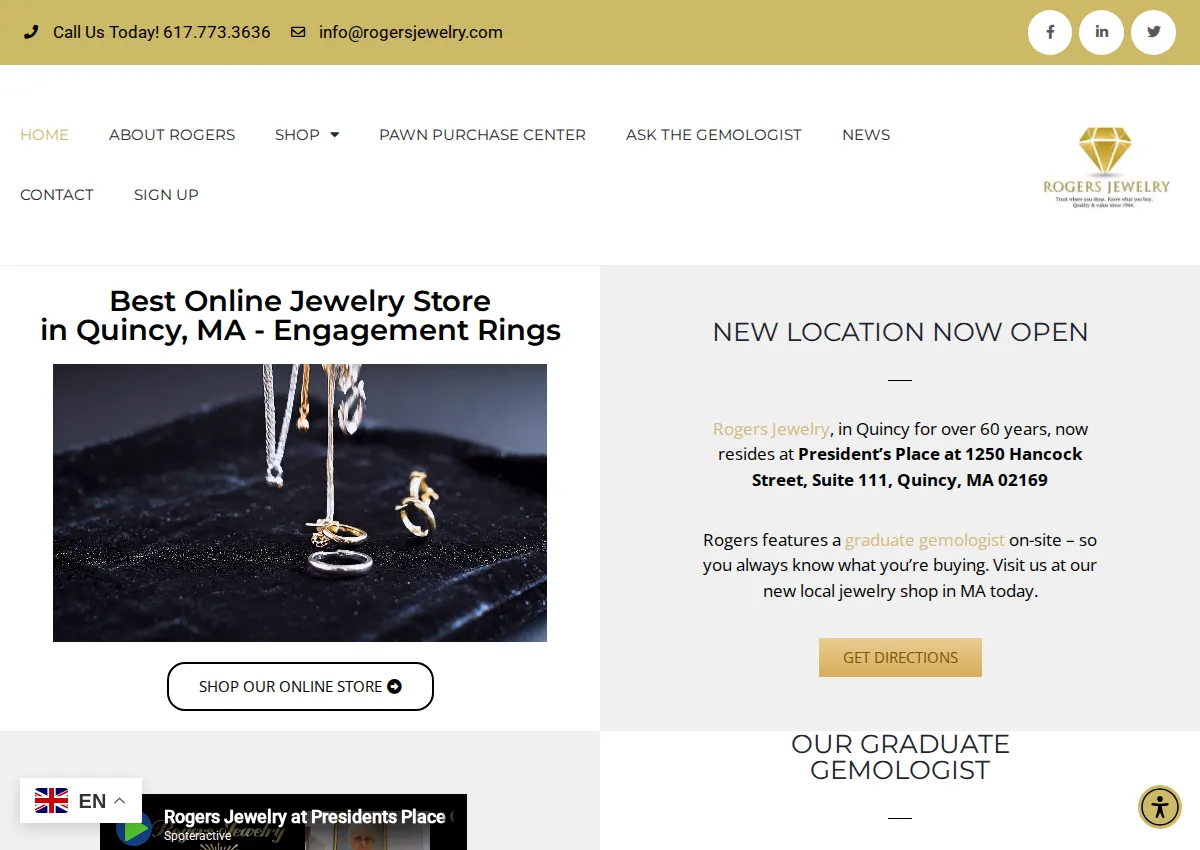 Store homepage
