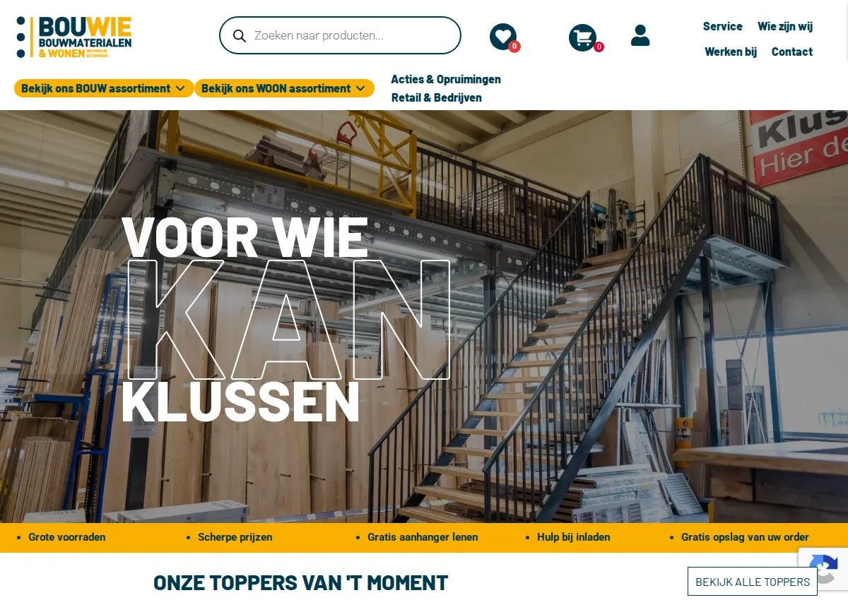 Store homepage