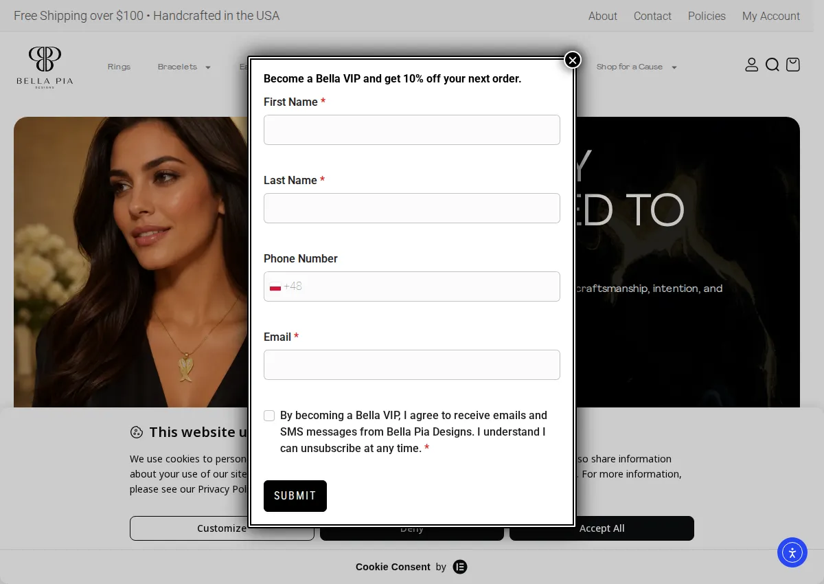 Store homepage